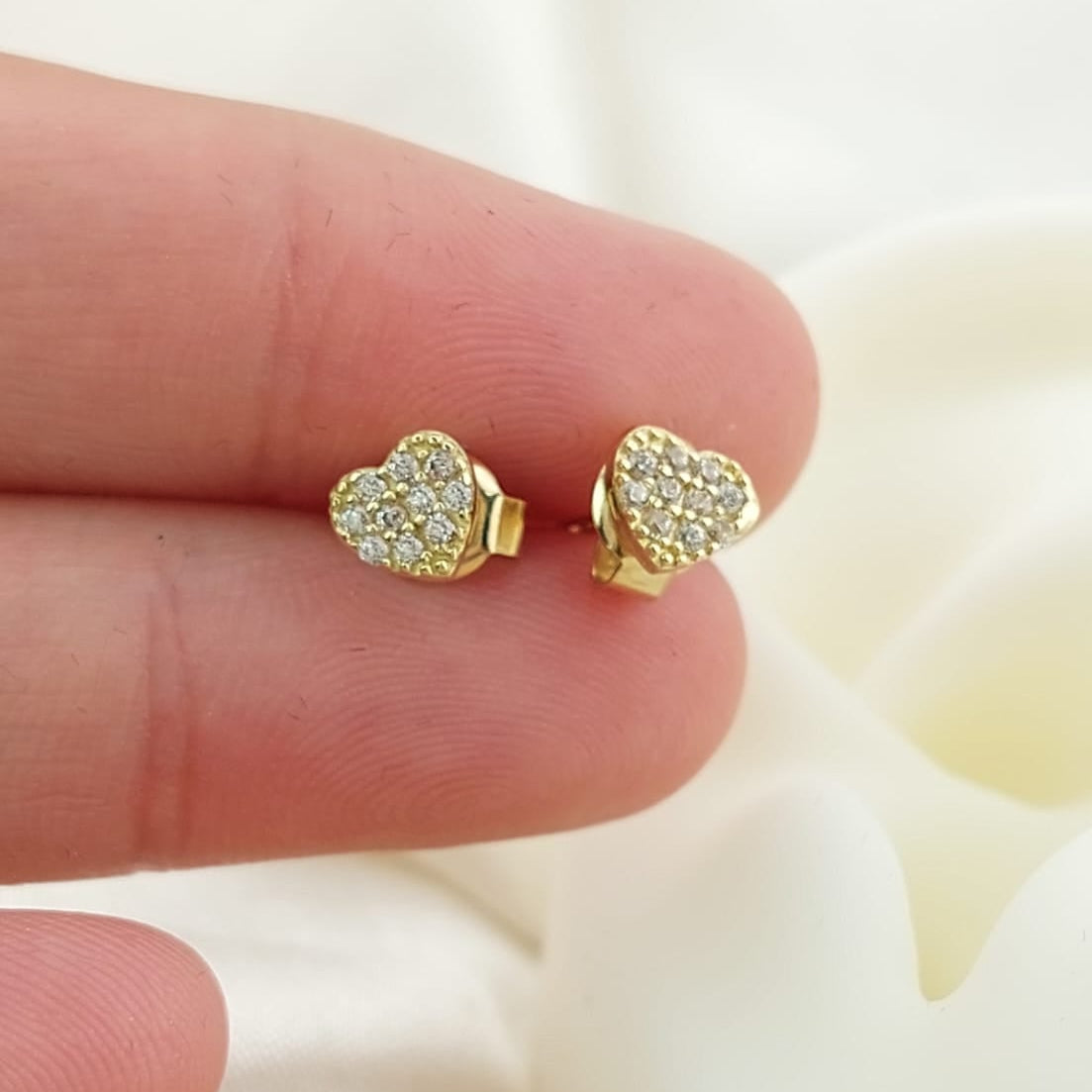 Aretes Corazón 5mm Oro 10k Italia 26723