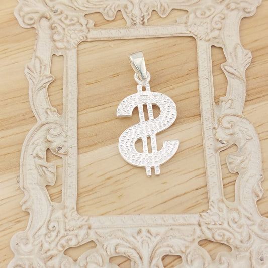 Dije Dólar 24mm Plata 925 26764
