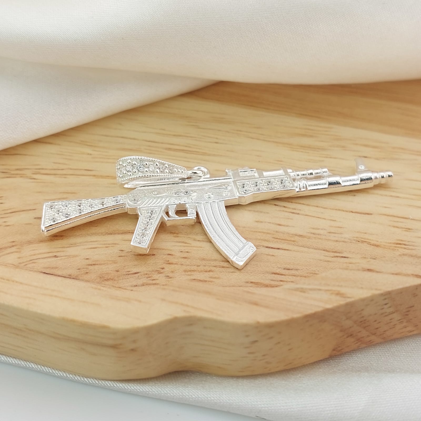 Dije Kalashnikov AK-47 63mm 6,0g Plata 925 26768
