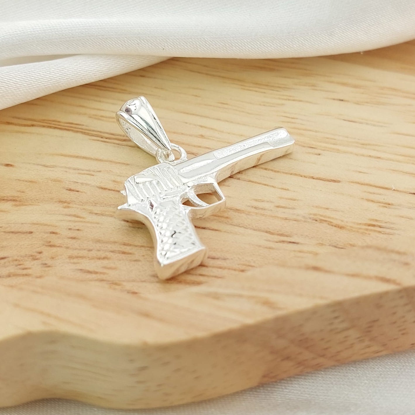 Dije Pistola 30mm Plata 925 26770