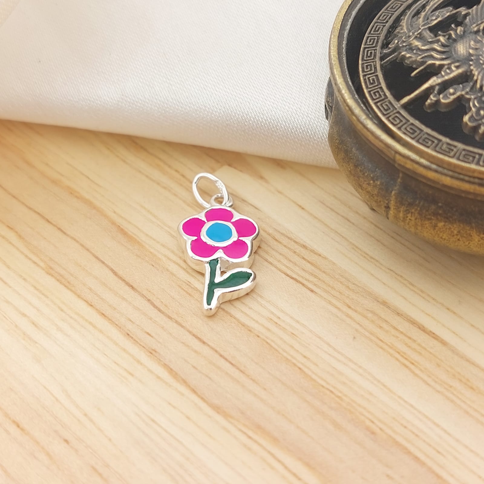 Dije Flor 15mm Plata 925 26801