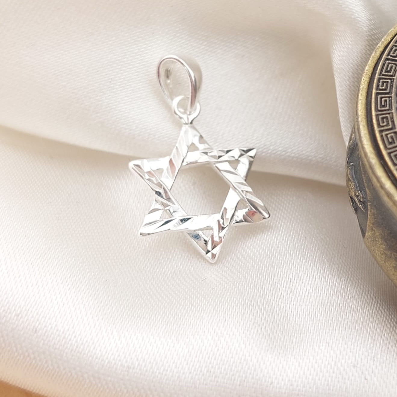 Dije Estrella David 15mm Plata 925 26799