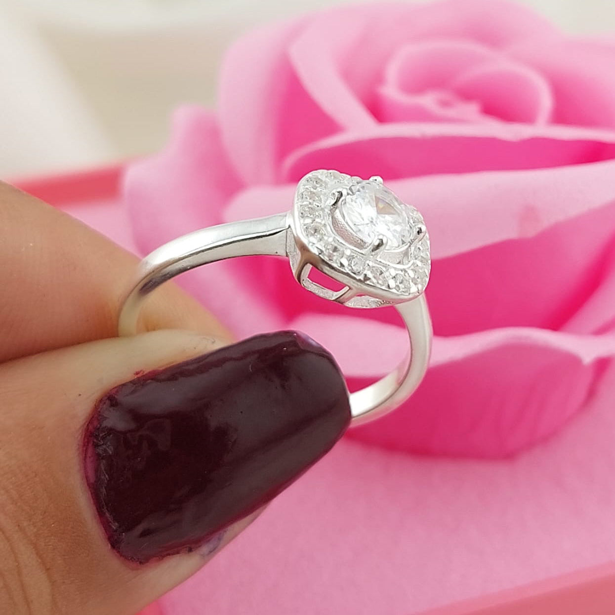 Anillo Compromiso CZ 5mm Plata 925 26858