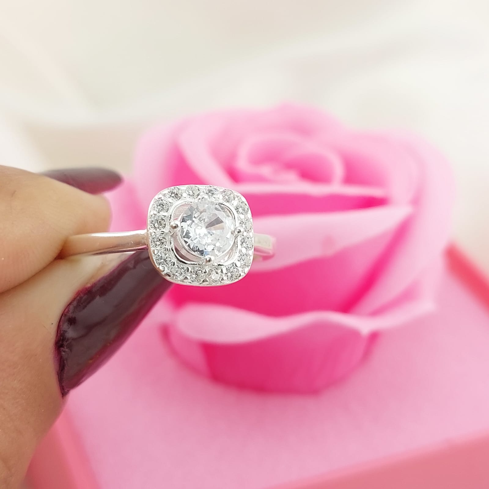 Anillo Compromiso CZ 5mm Plata 925 26858