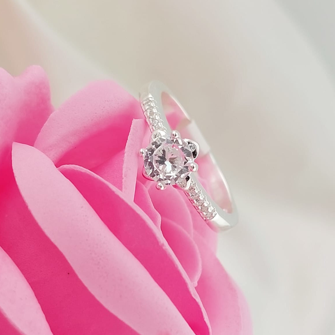 Anillo Compromiso CZ 7mm 4.0g Plata 925 26859