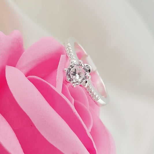 Anillo Compromiso CZ 7mm 4.0g Plata 925 26859
