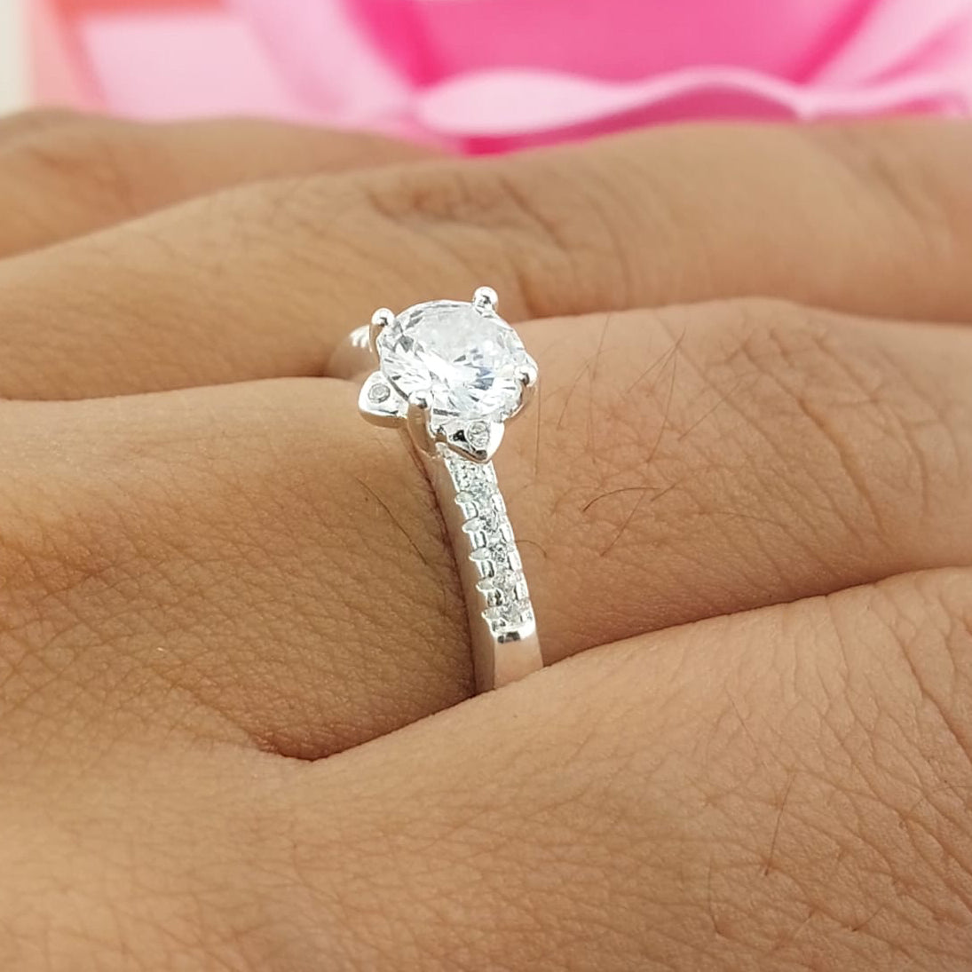 Anillo Compromiso CZ 7mm 4.0g Plata 925 26859
