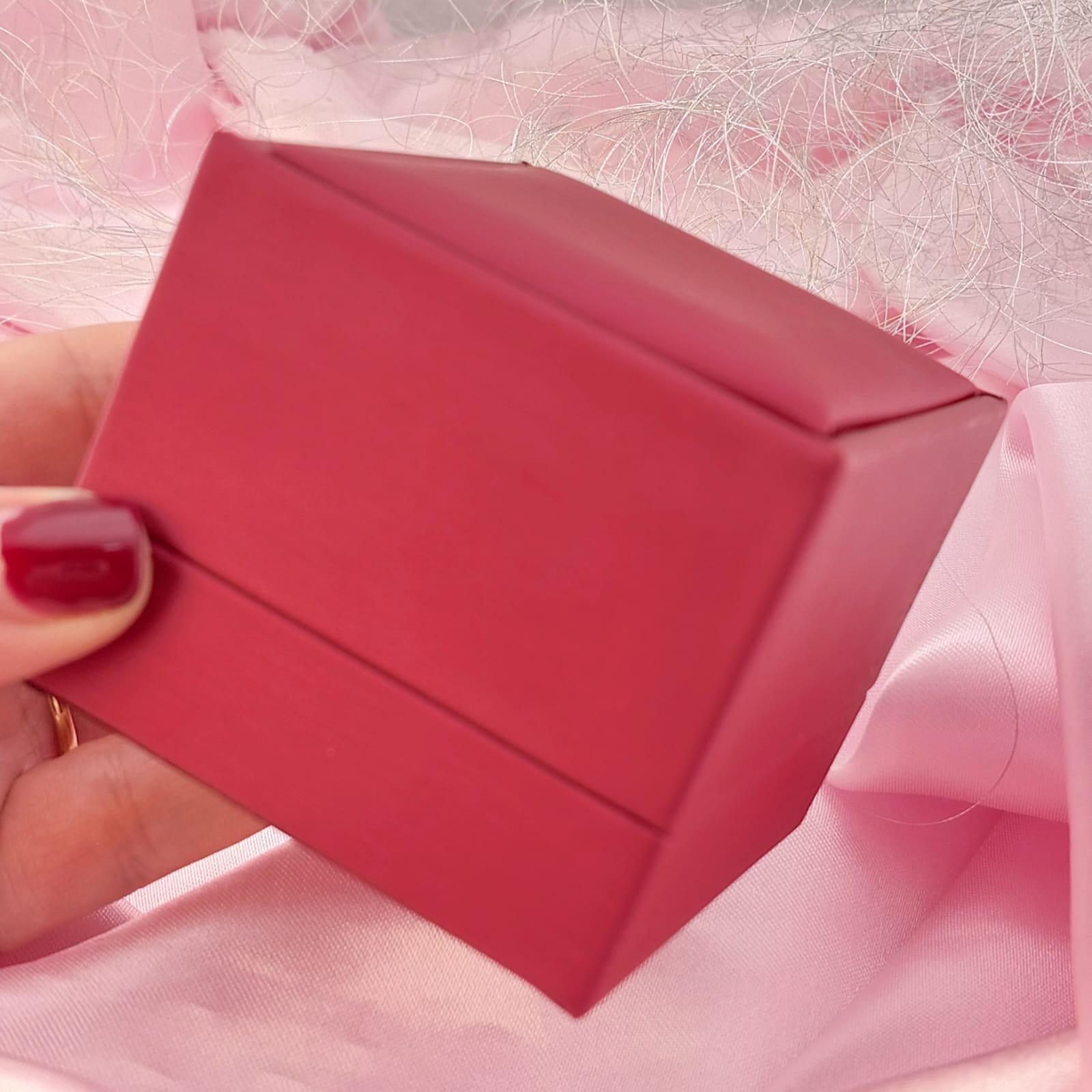 Caja de Regalo Rojo Anillos 6x6.5cm 801020