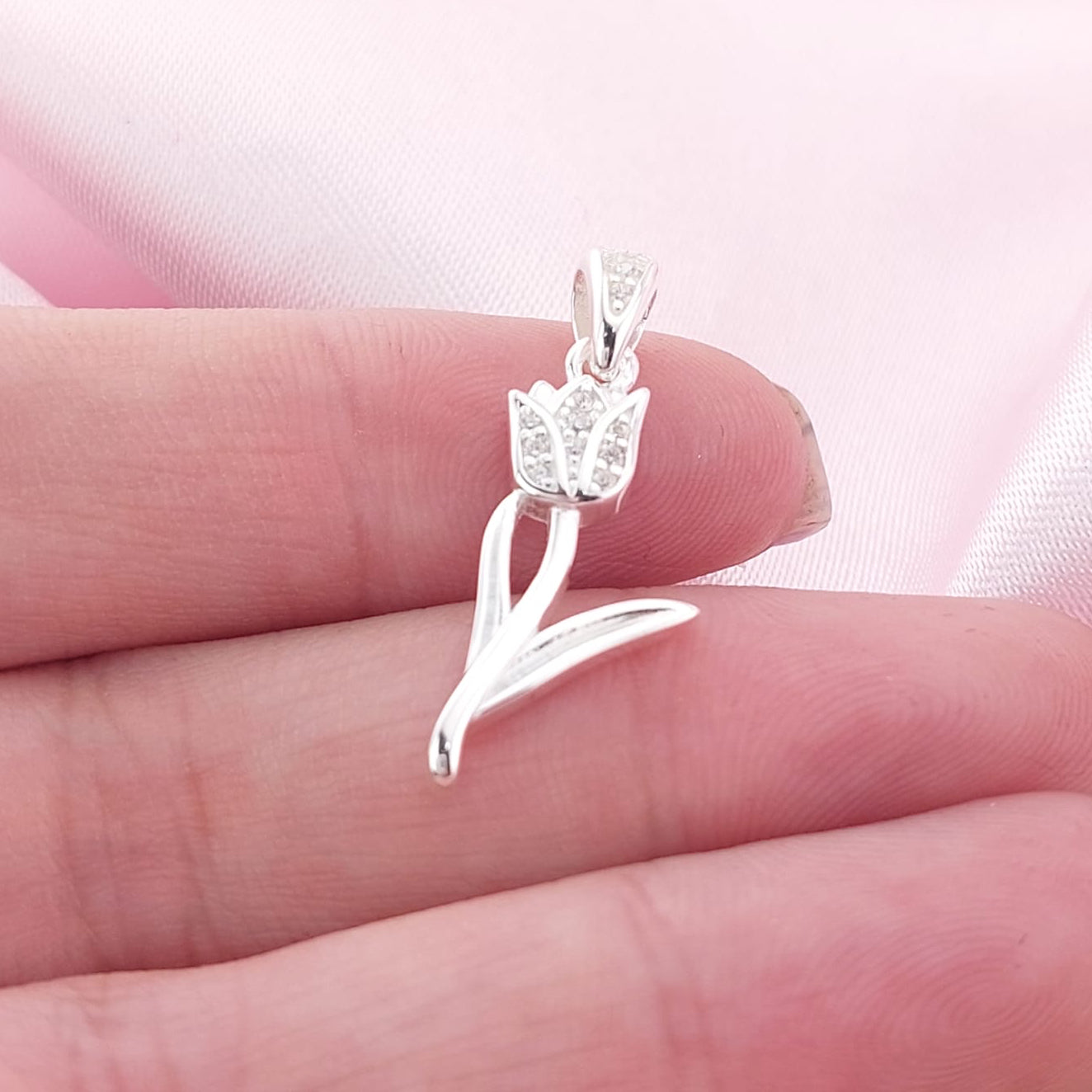 Dije Tulipán 20mm Plata 925 26931