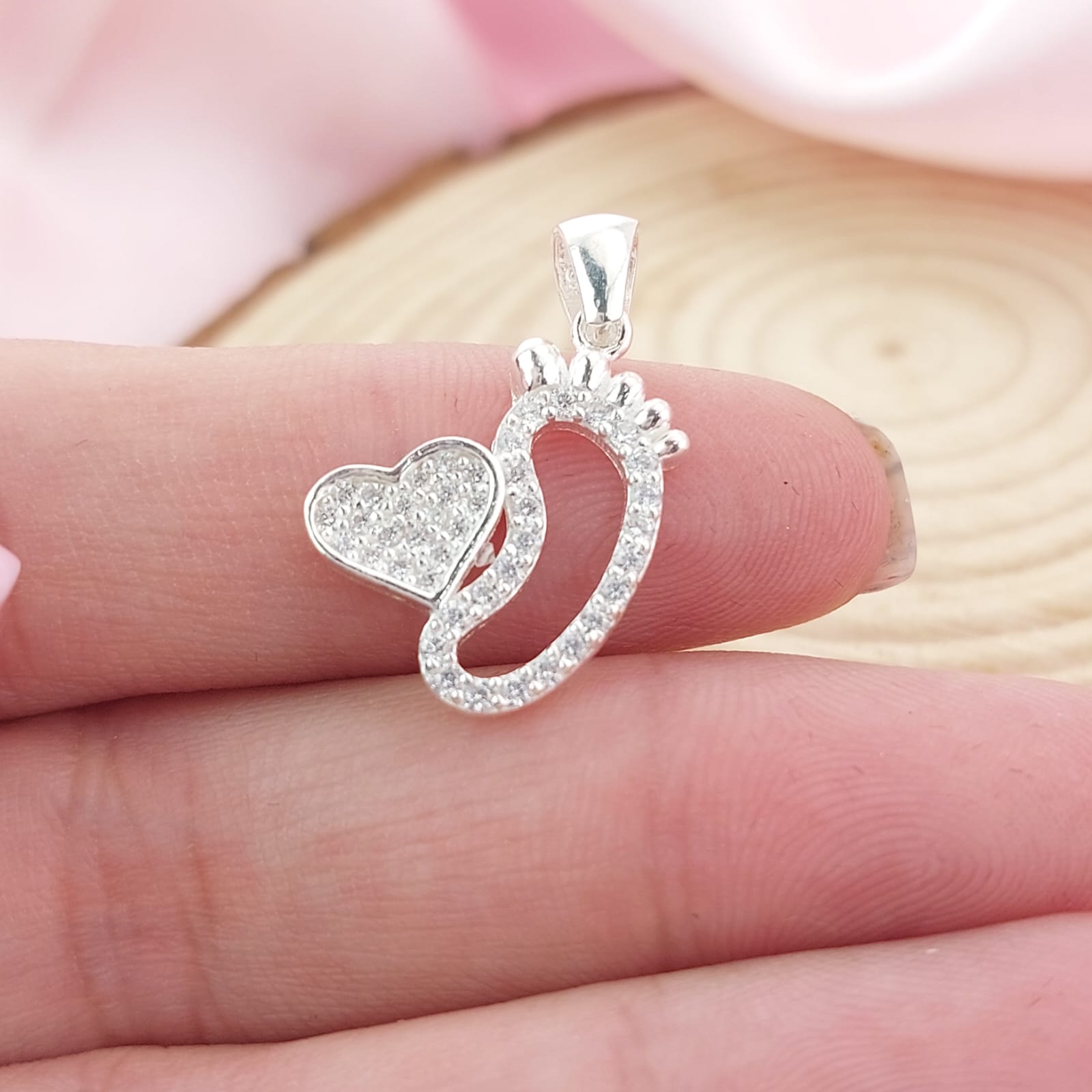 Dije Huella 16mm Plata 925 26938