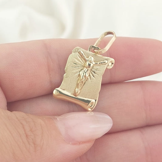 Dije Pergamino Jesús 20mm Oro 10k 26988