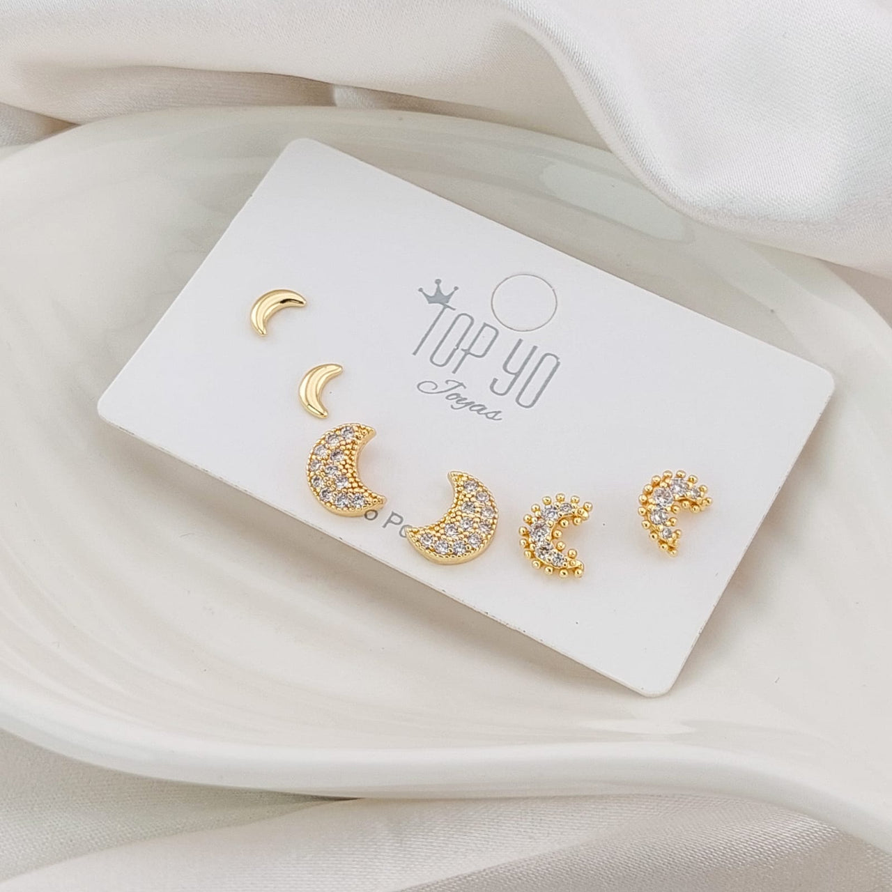 Aretes Trío Oro Laminado 24912
