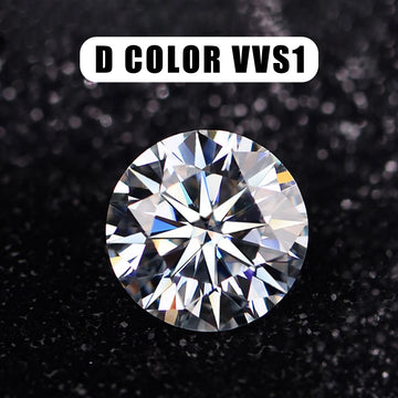 Piedra Moissanita 6mm 0.8ct Grade D Certificado GRA 26828
