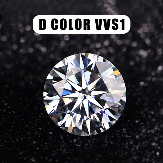 Piedra Moissanita 5mm 0.5ct Grade D Certificado GRA 26827