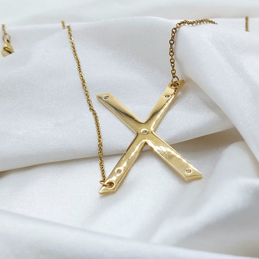 Collar Letra X Acero 210000024412x
