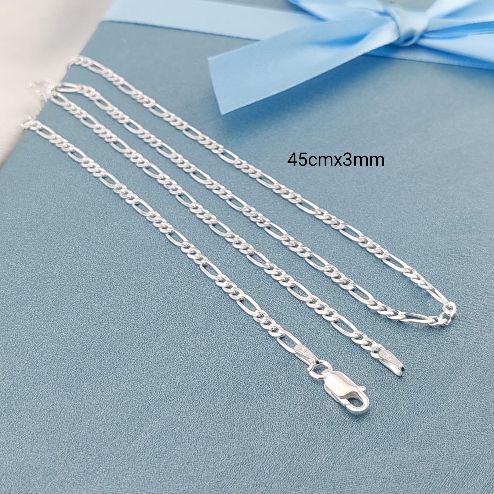 Cadena Fígaro 45CM/3MM Plata 925 210000024477v
