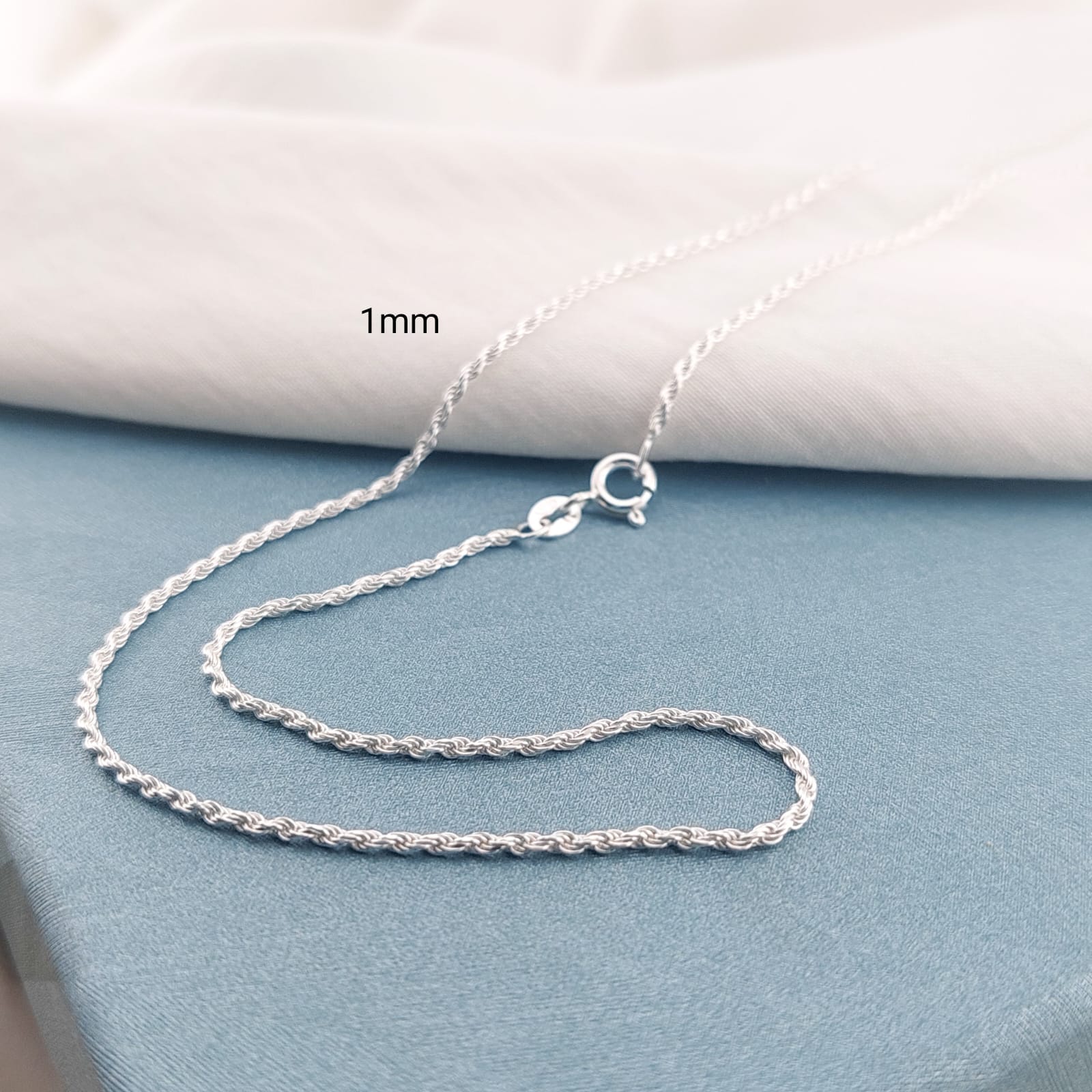 Cadena Cordón 60CM/1MM Plata 925 210000024469v