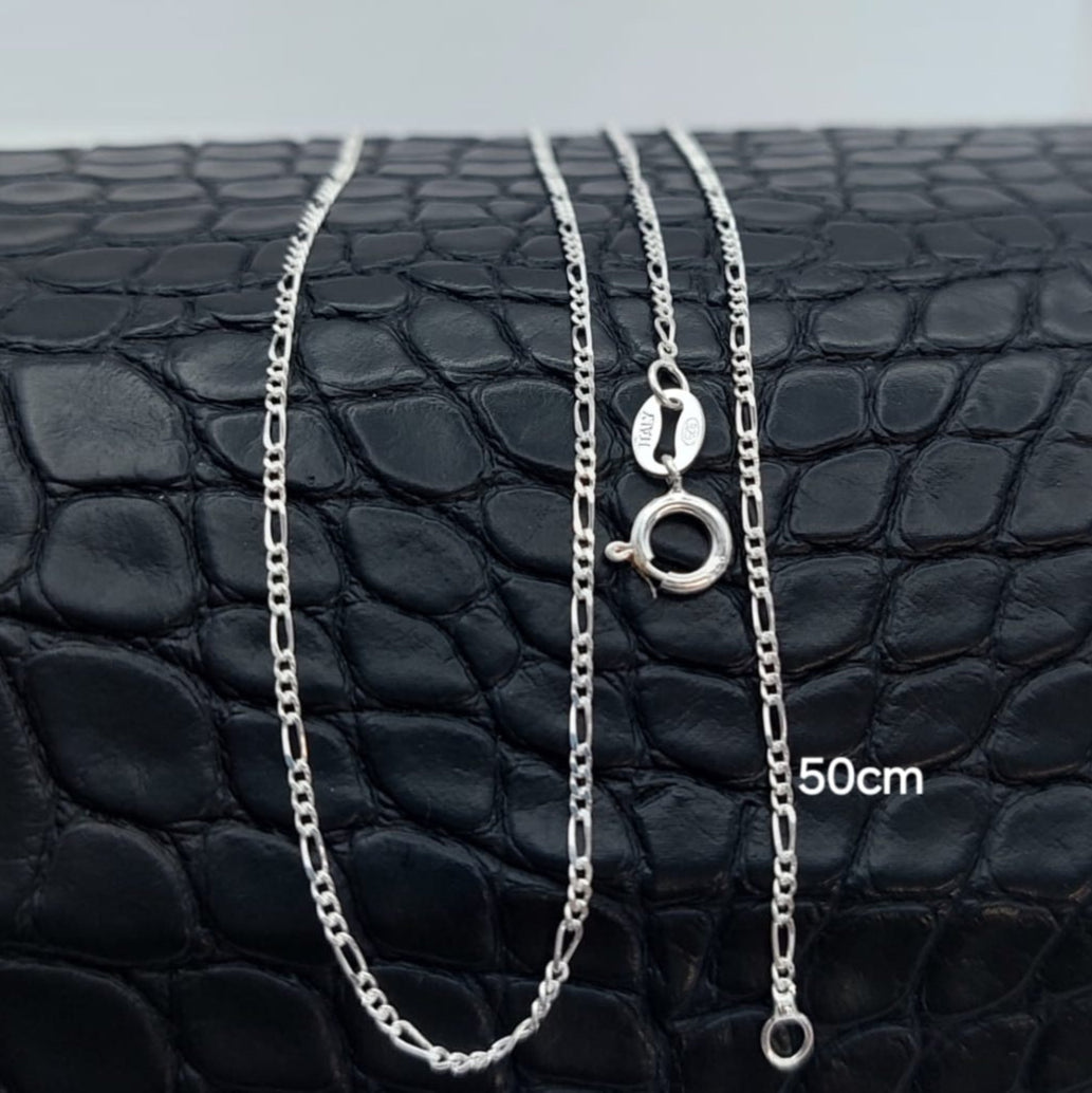 Cadena Fígaro 50CM/1mm Plata 925 210000024522v