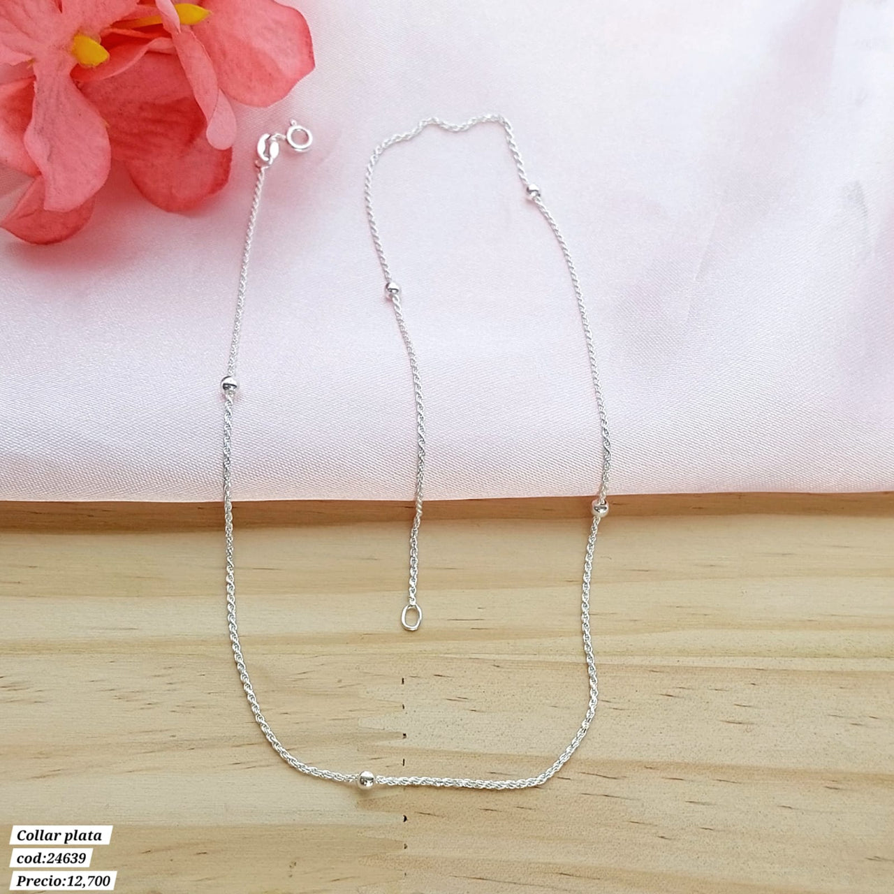 Cadena Cordon/Bola2.5mm 45cm Plata 925 210000024639