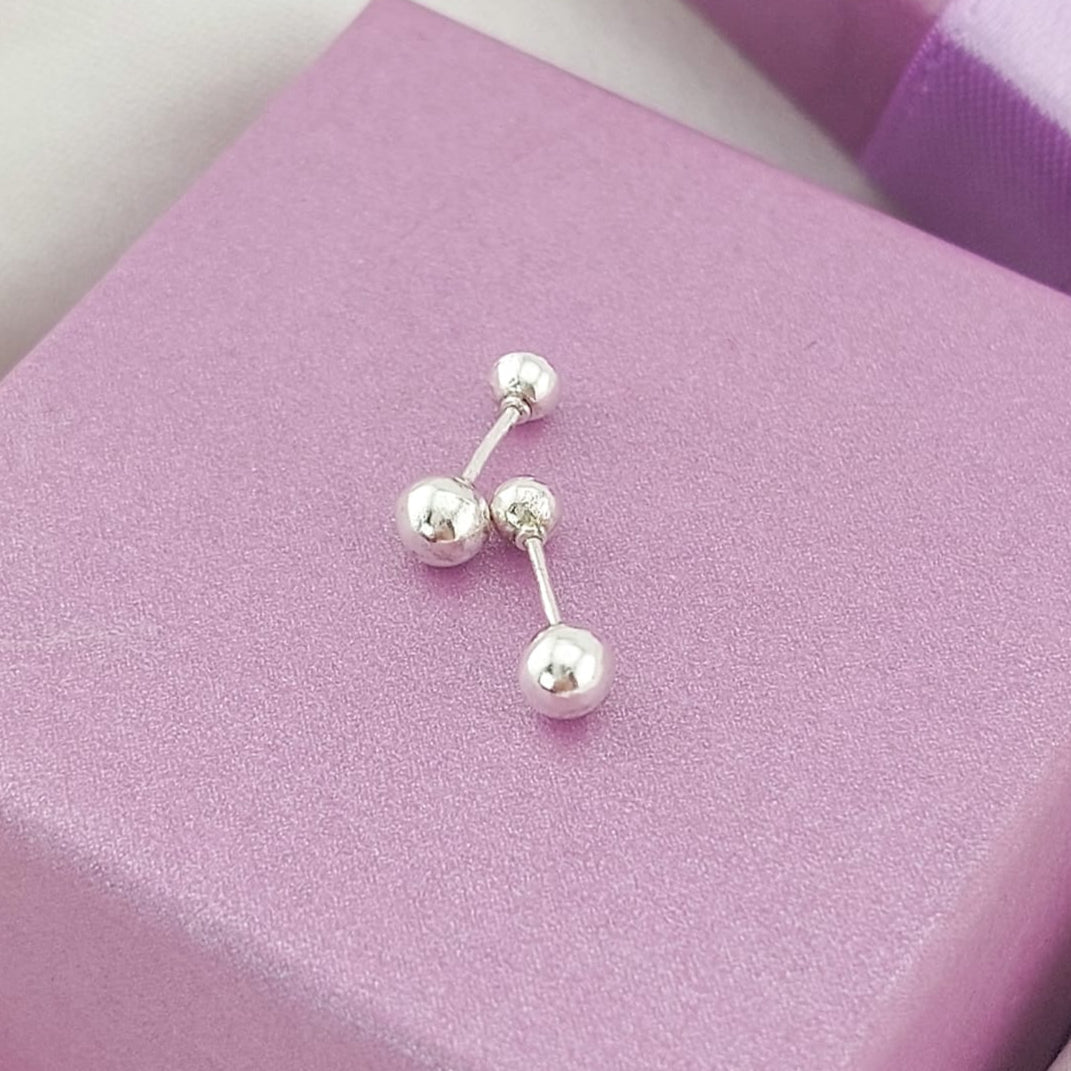 Dormilones Bola 4mm Plata 925 17834
