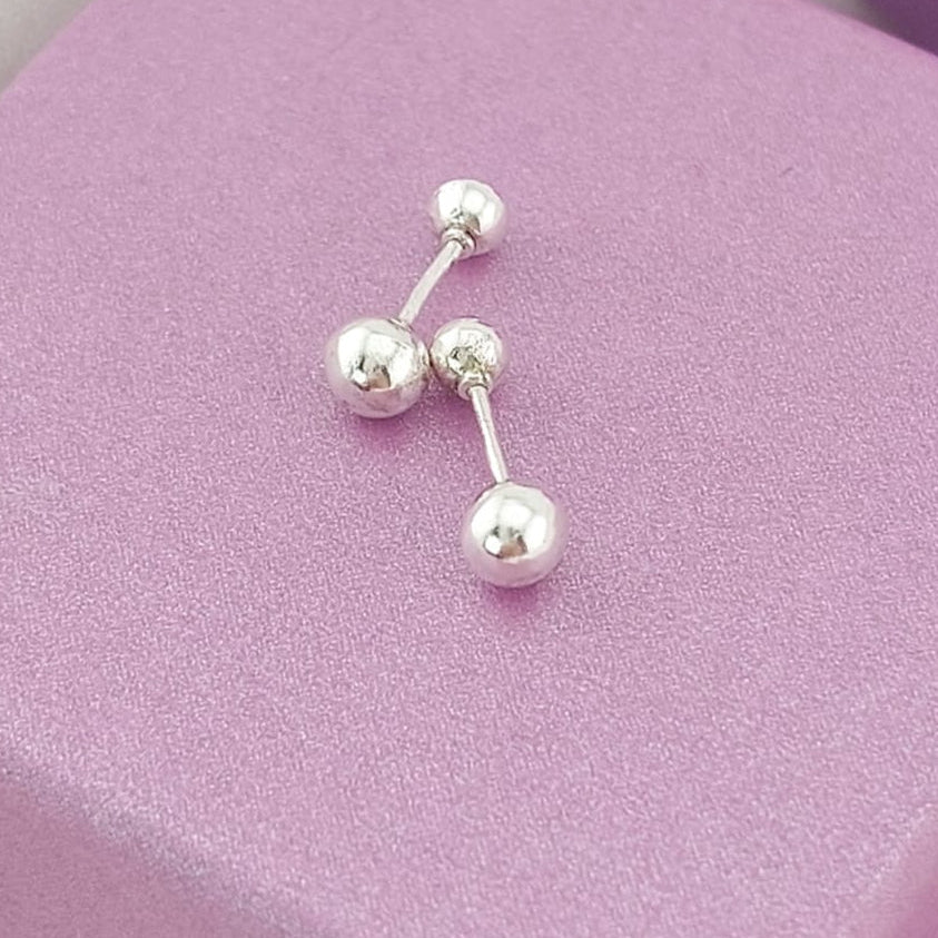 Dormilones Bola 4mm Plata 925 17834