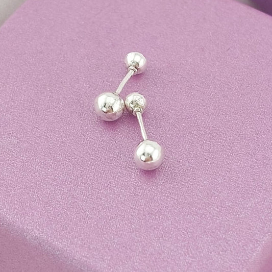 Dormilones Bola 4mm Plata 925 17834