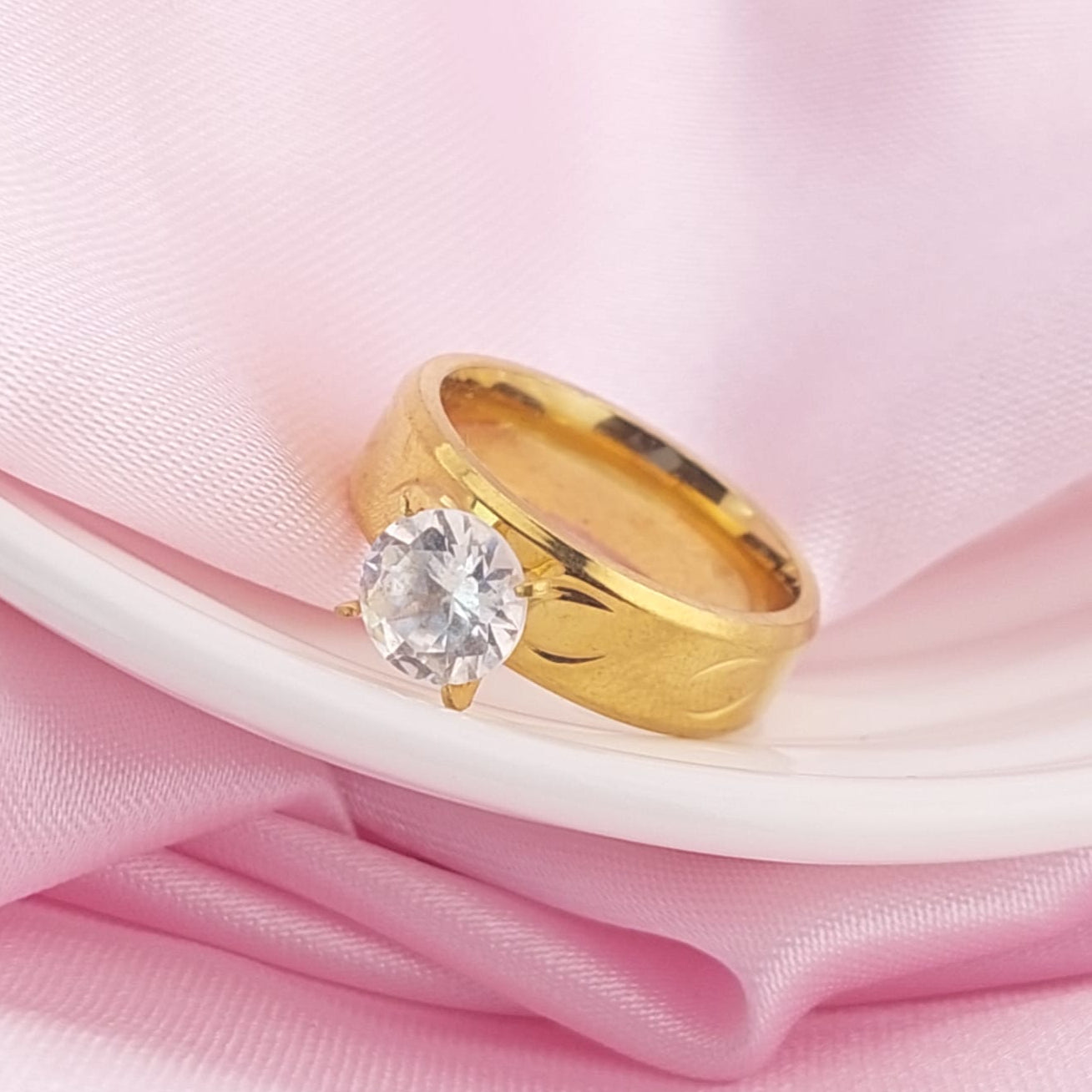 Anillo Compromiso Acero 24765v