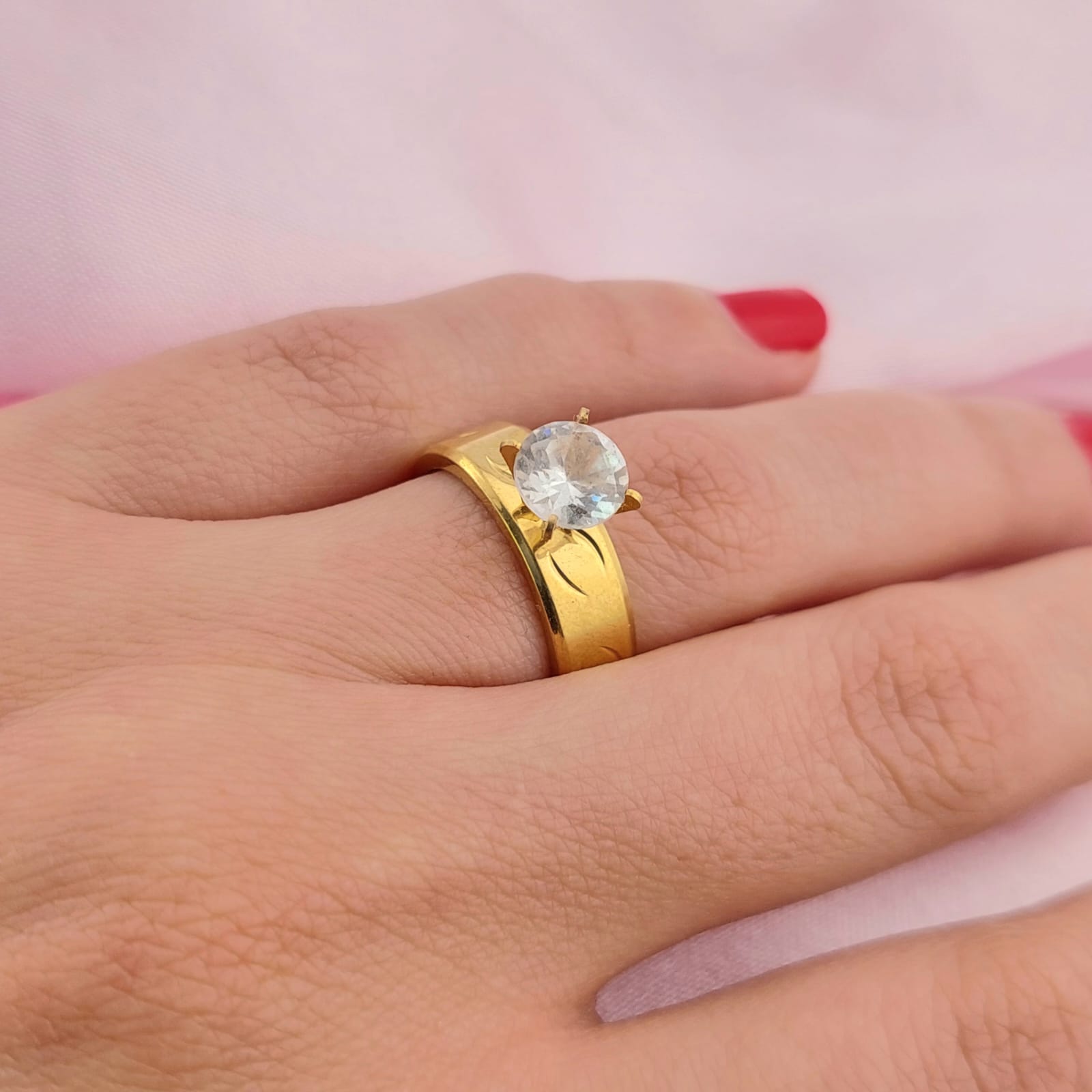 Anillo Compromiso Acero 24765v