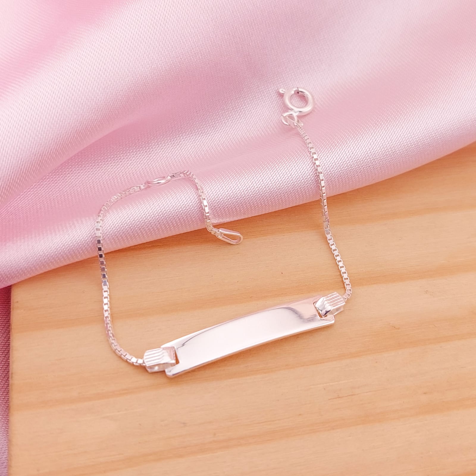 Pulsera Placa Ninos 13/15cm Plata 925 210000024798