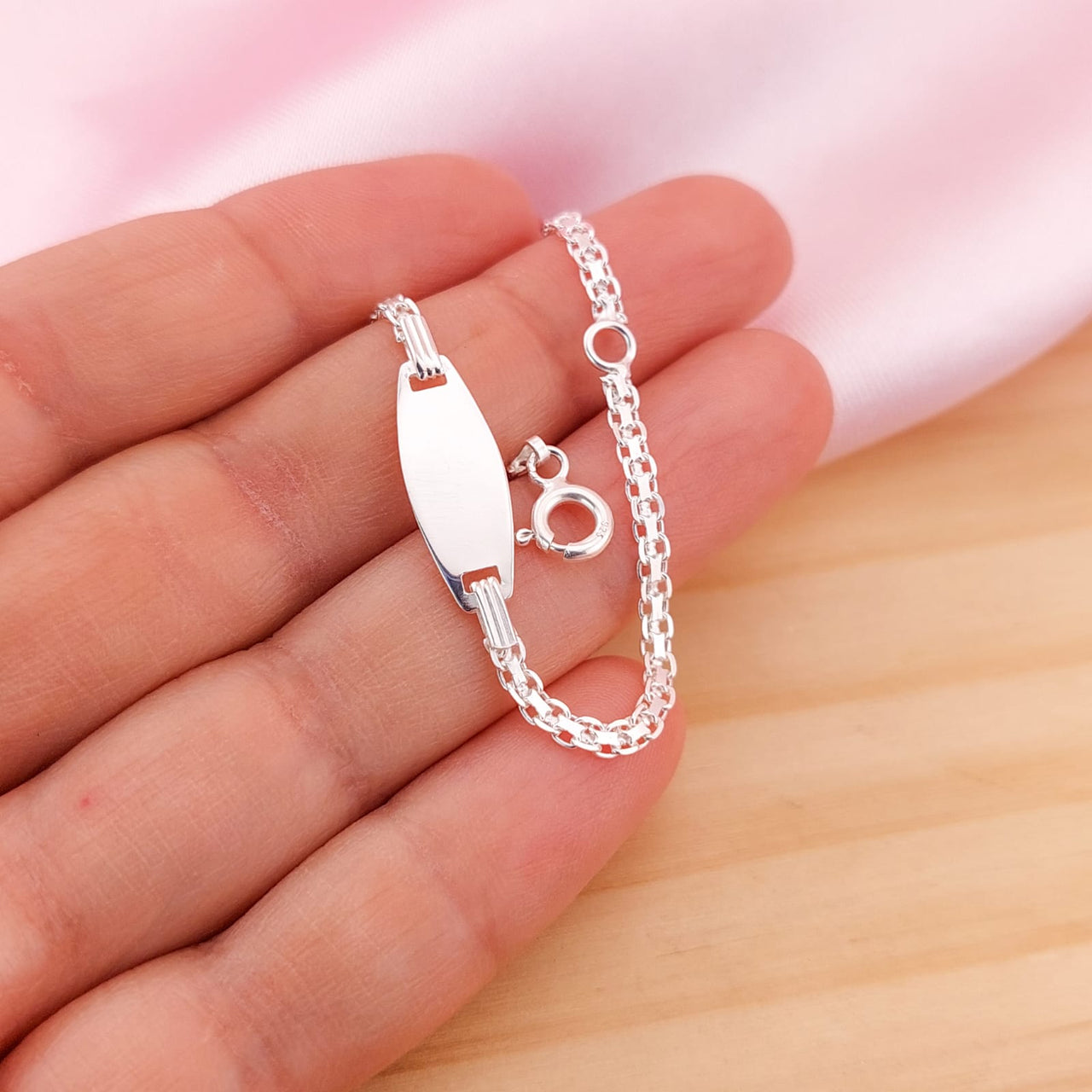Pulsera Placa Ninos 13/15cm Plata 925 210000024794