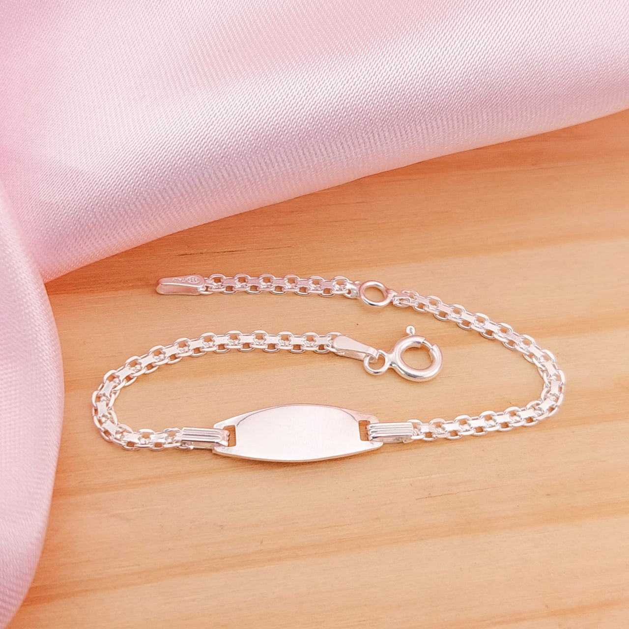 Pulsera Placa Ninos 13/15cm Plata 925 210000024794