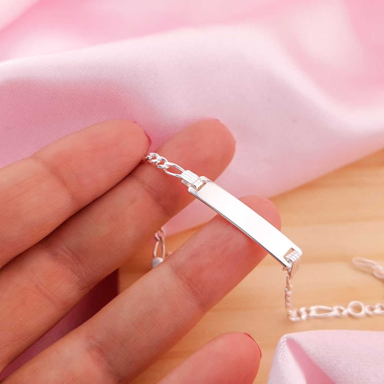 Pulsera Placa Ninos 13/16cm 3.3g Plata 925 210000024792