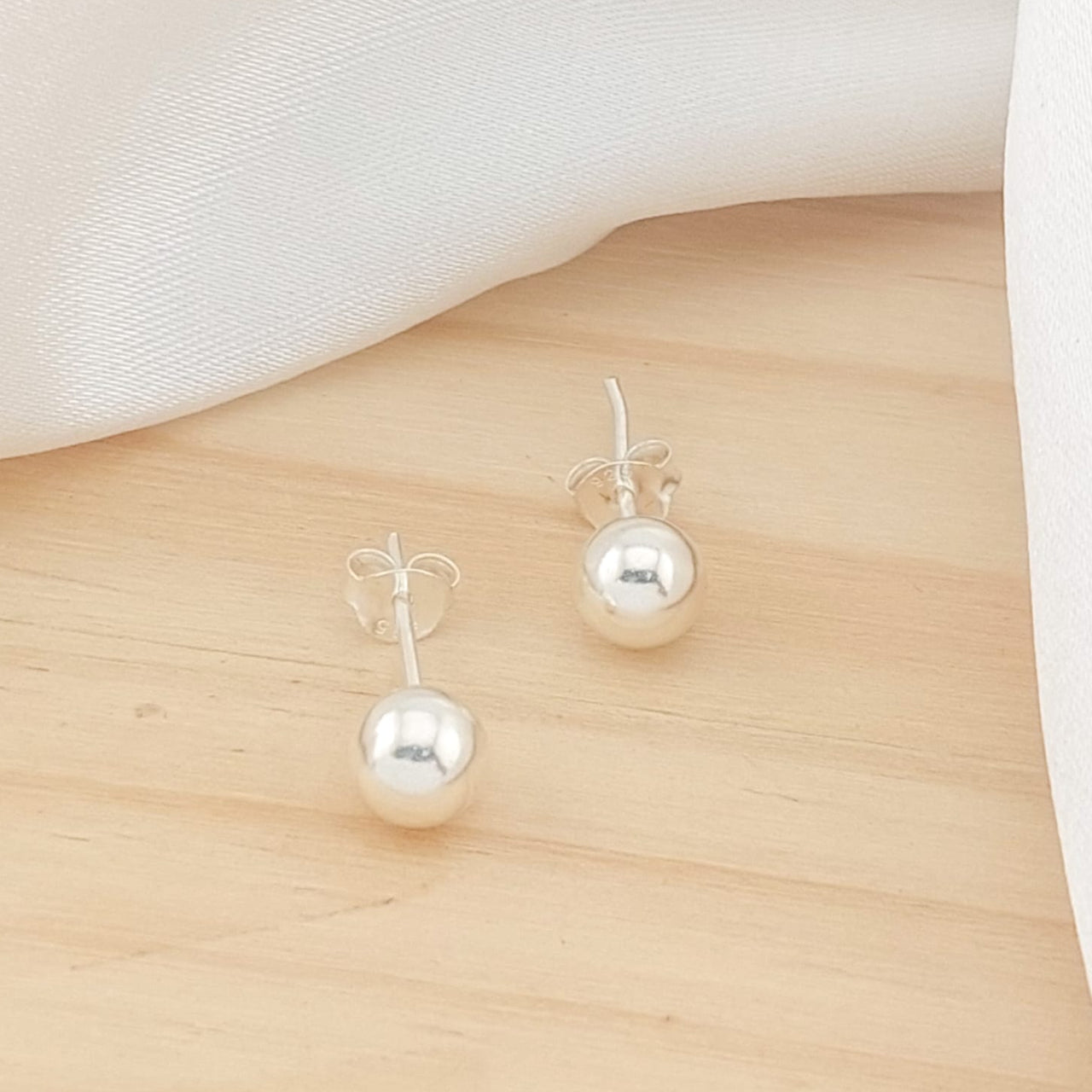Aretes Bola 6mm Plata 925 210000024300
