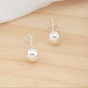 Aretes Bola 6mm Plata 925 24300