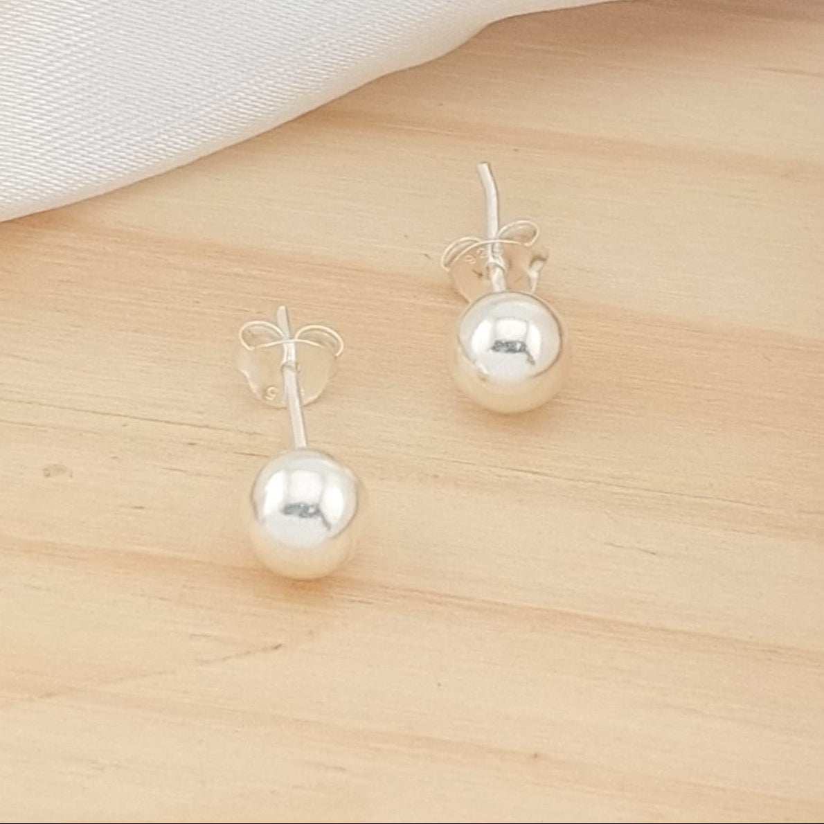 Aretes Bola 6mm Plata 925 24300