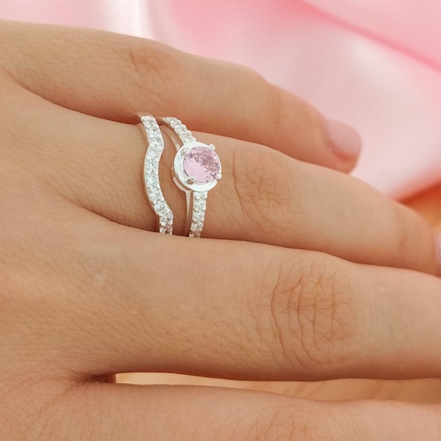 Anillos Dúo Compromiso Plata 925 24810