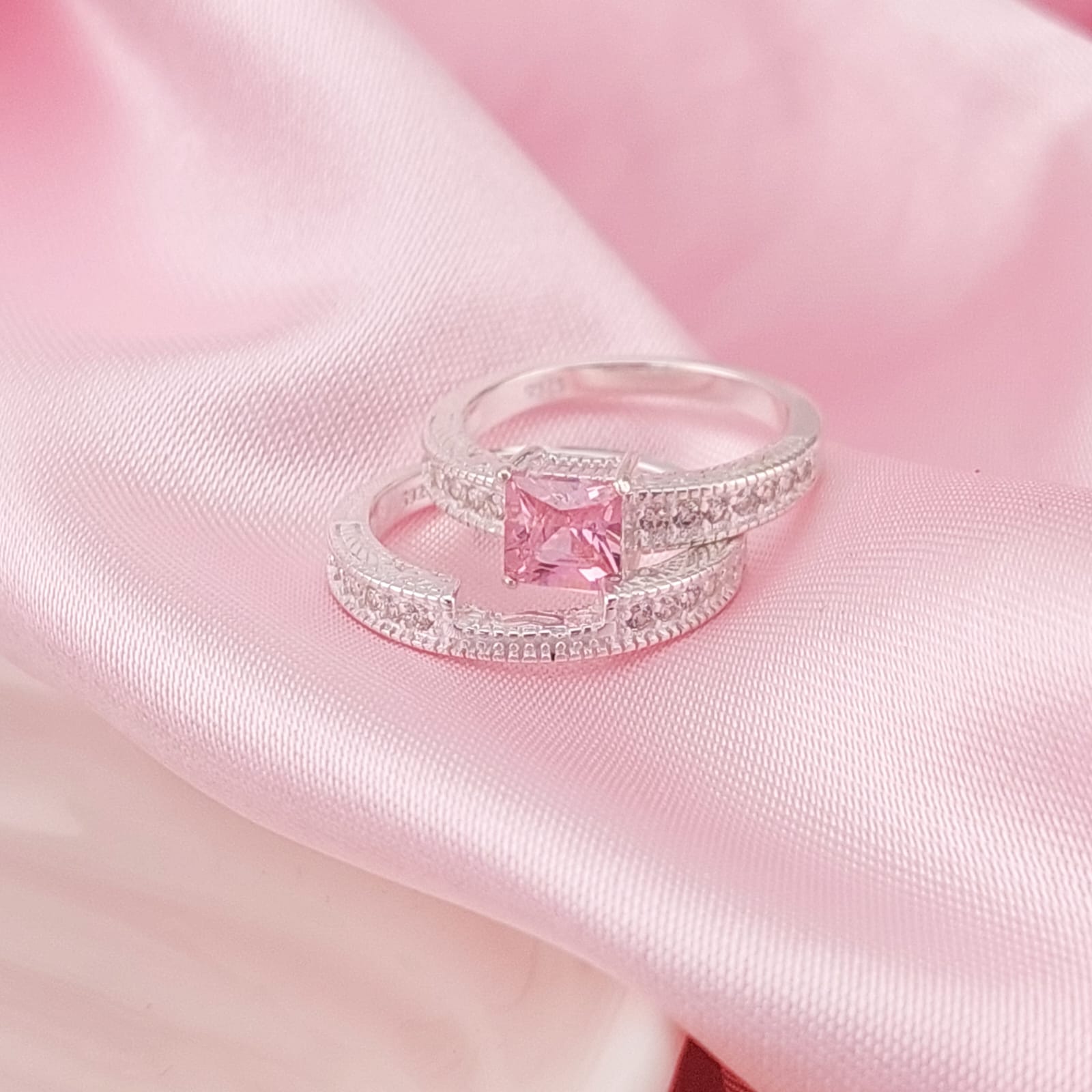 Anillos Dúo Compromiso Plata 925 24812