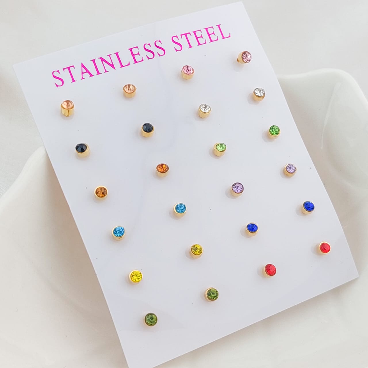 Aretes 3mm Cartón 12p Acero 25113