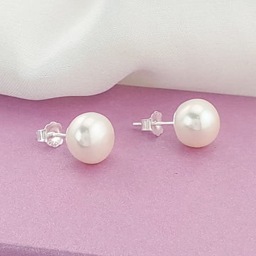 Aretes Perla Cultivada 10mm Plata 925 25282