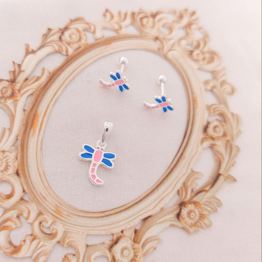 Juego Dama Nina Aretes Rosca Plata 925 25291