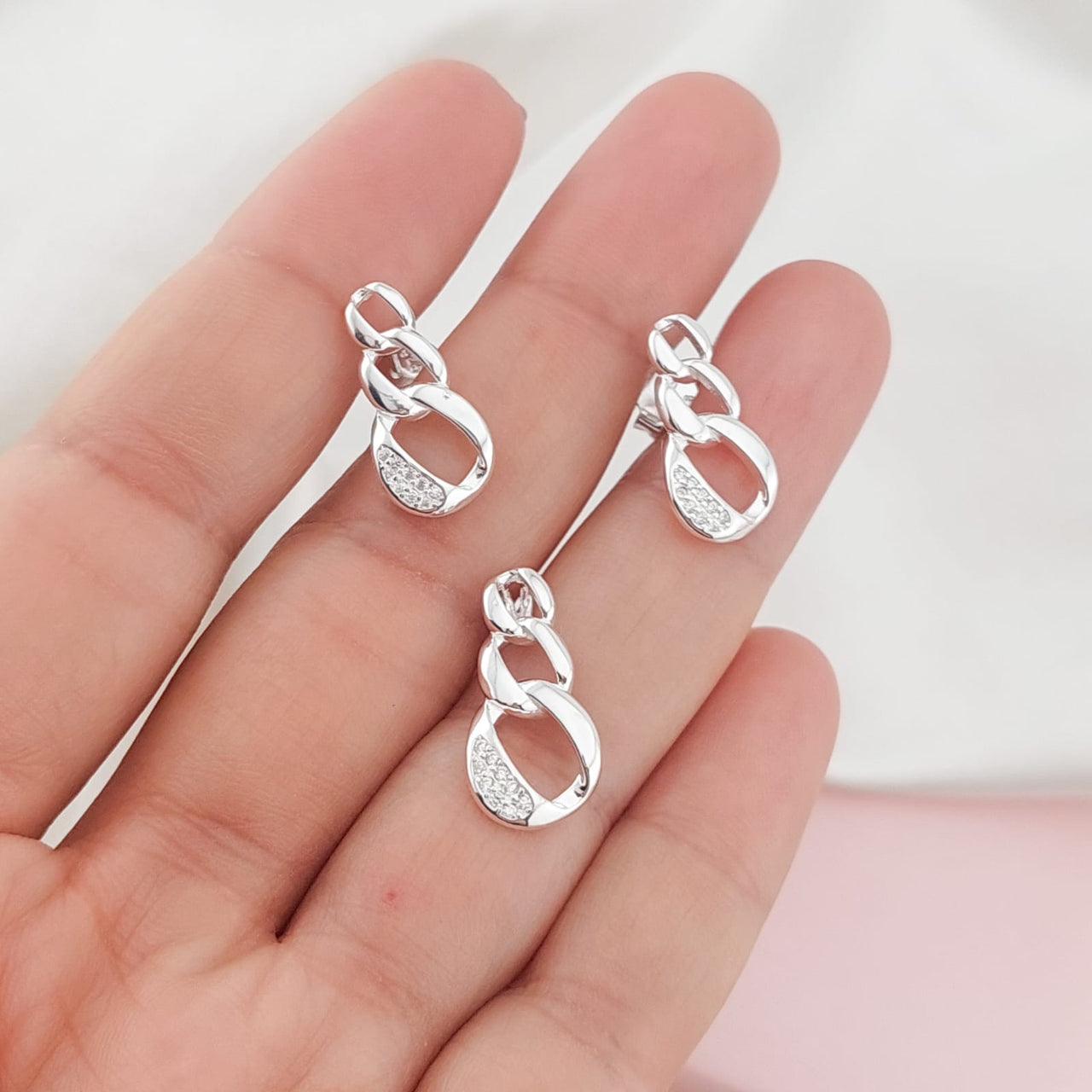Juego Dama Plata 925 25341