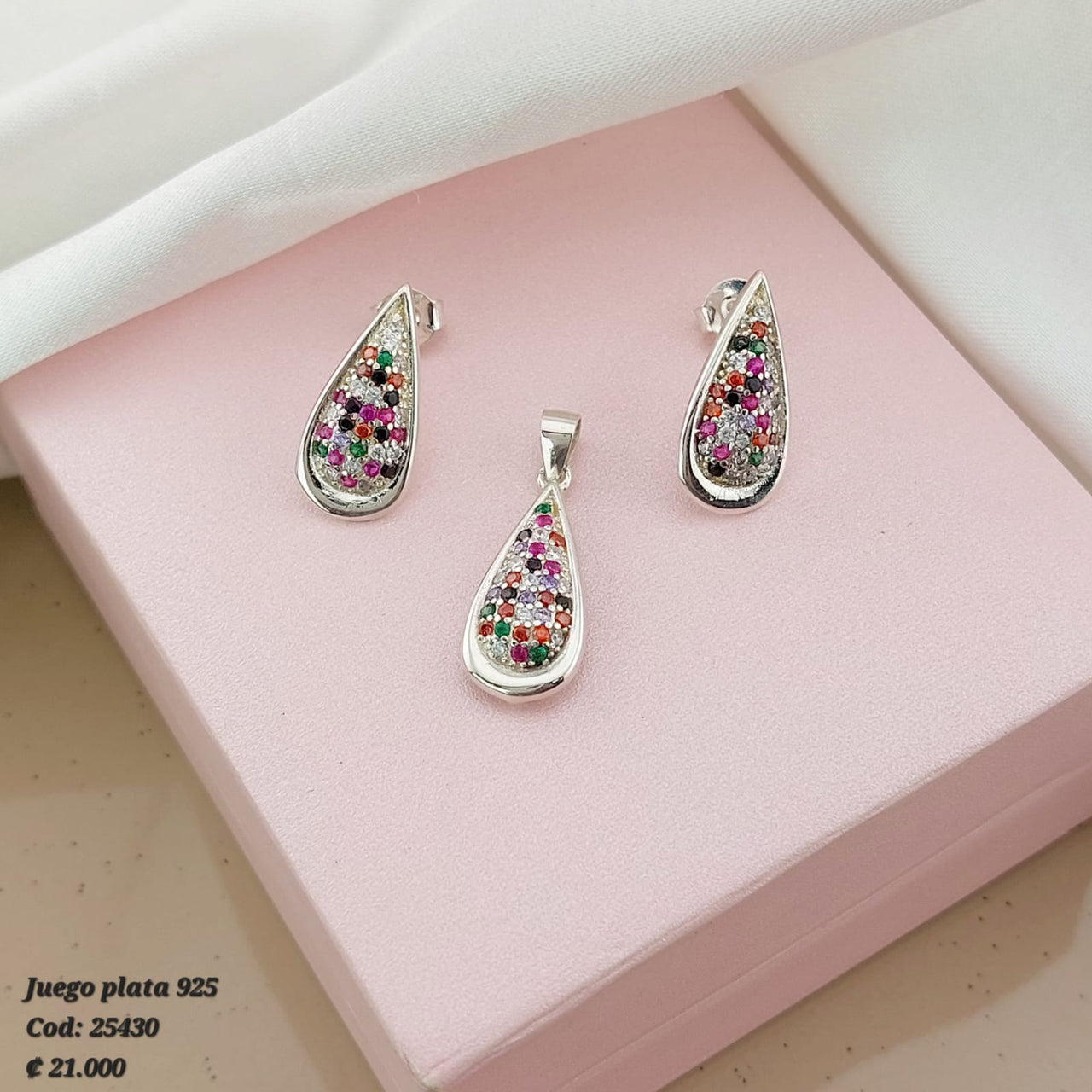 Juego Dama Plata 925 25430