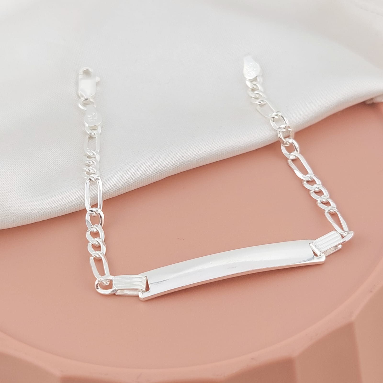 Pulsera Placa 16cm/3mm Plata 925 25464