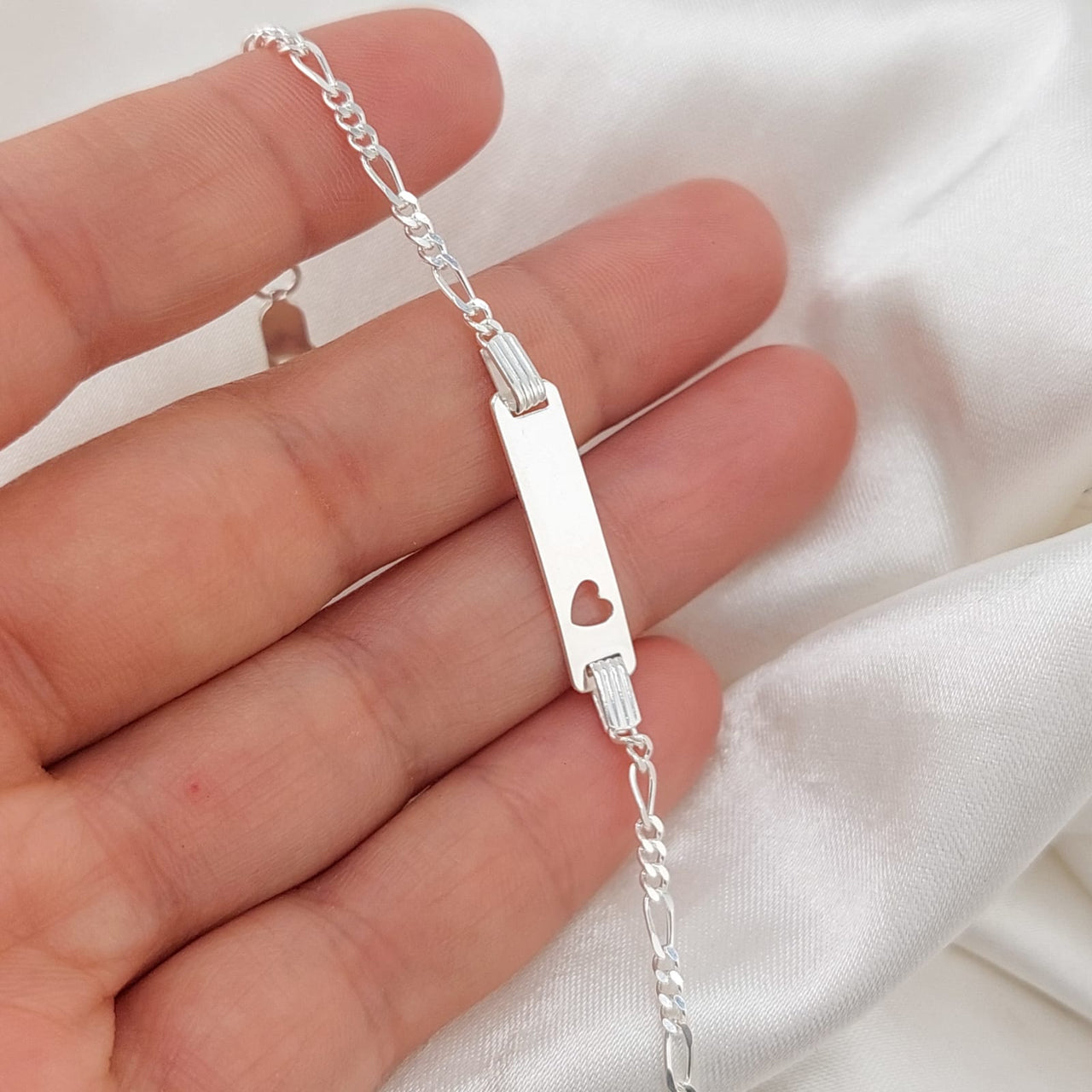 Pulsera Placa 15cm Plata 925 25467