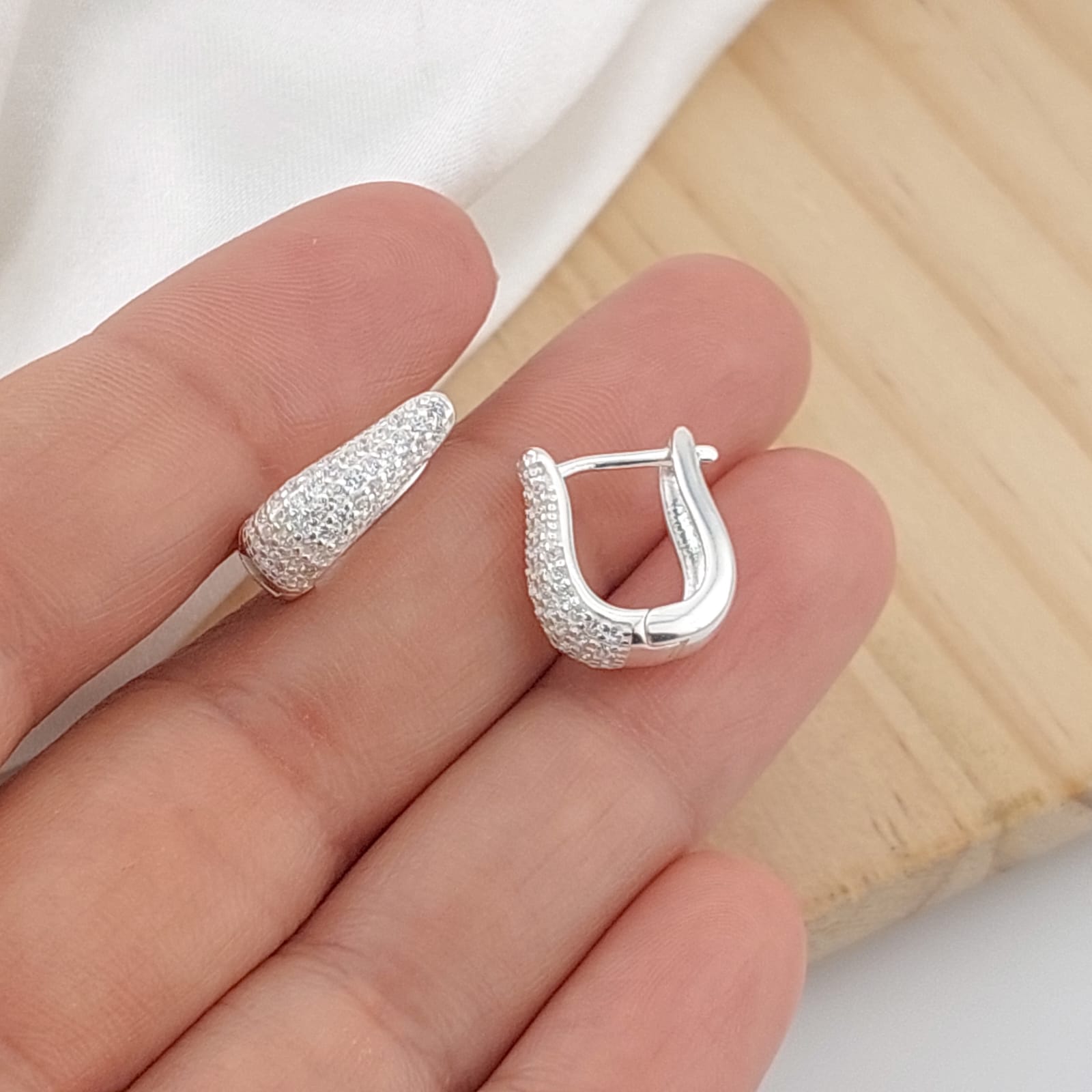 Aretes Dama 13mm/3.9gr Plata 925 25476