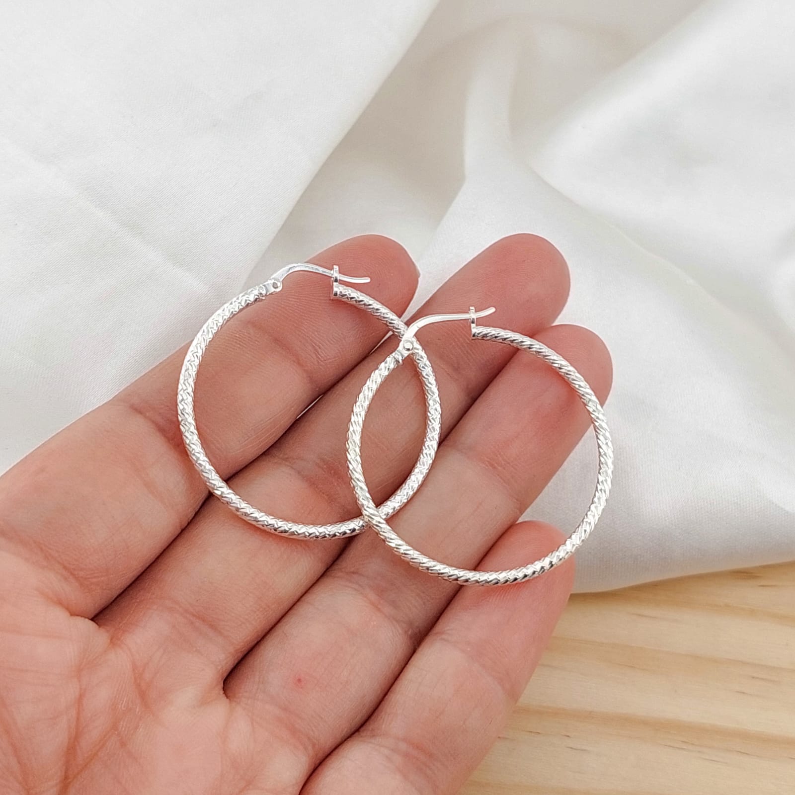 Argollas 32mm 2.9gr Plata 925 25485