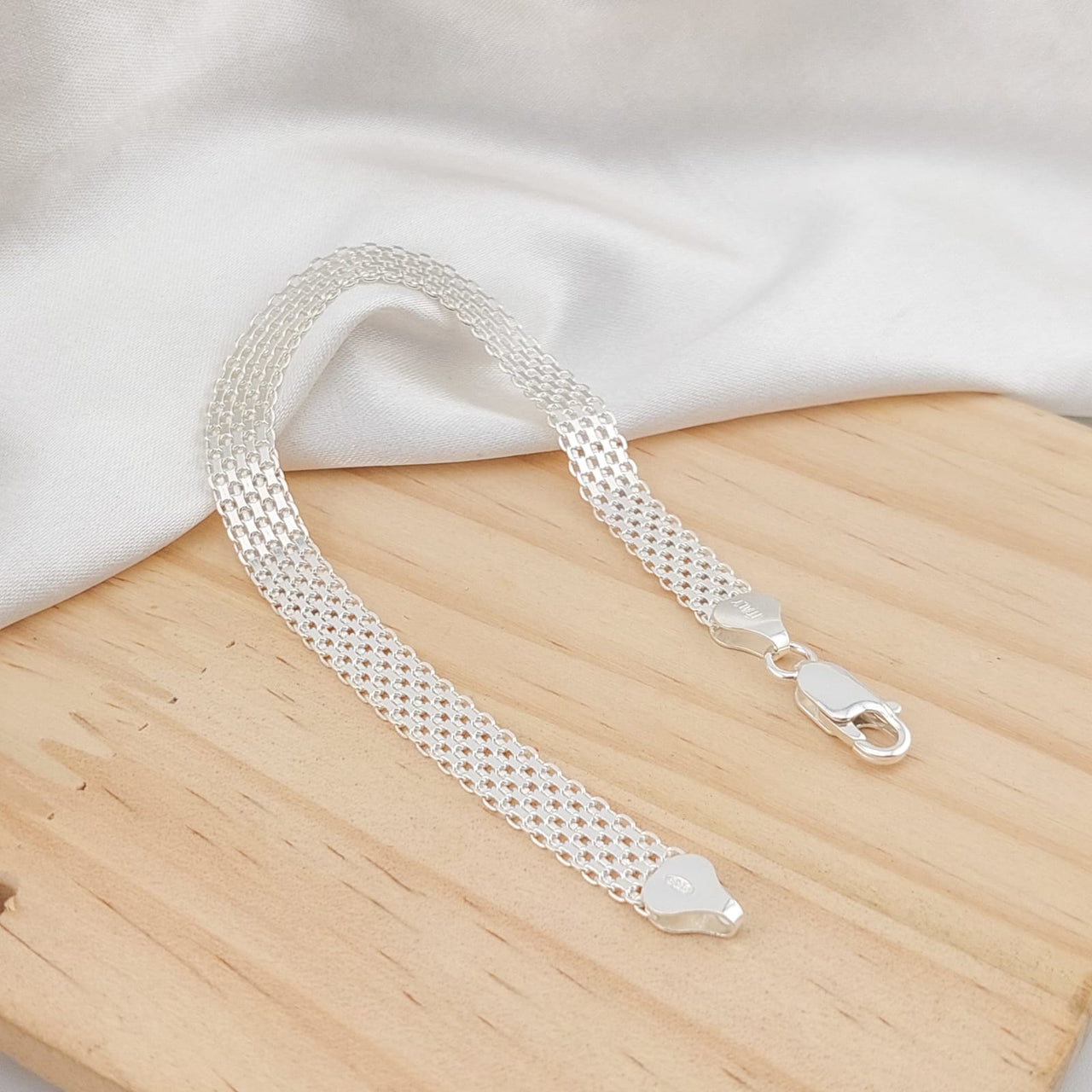 Pulsera Dama 19cm/7mm Plata 925 25469