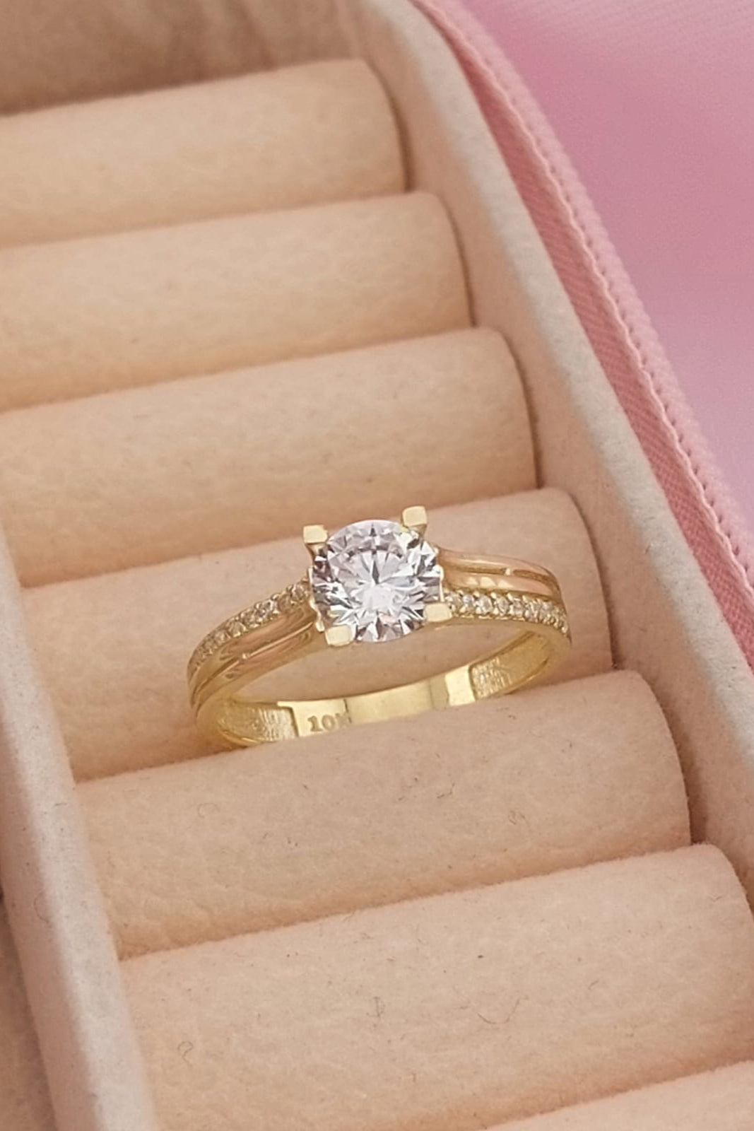 Anillo Compromiso Oro 10k 25617