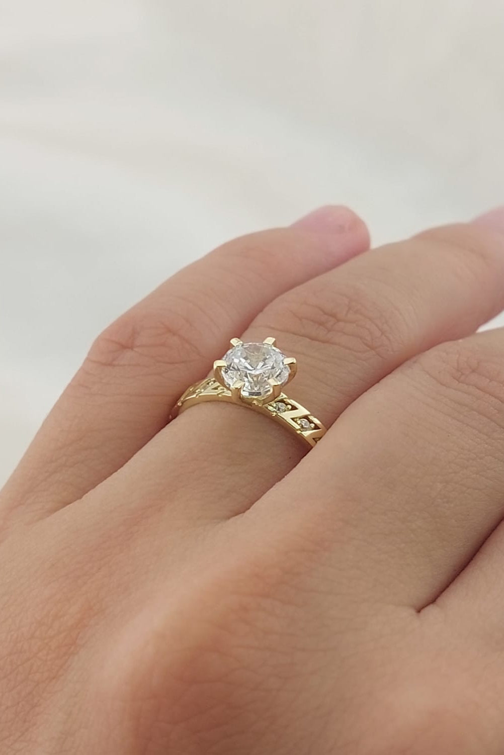 Anillo Compromiso Oro 10k 25618