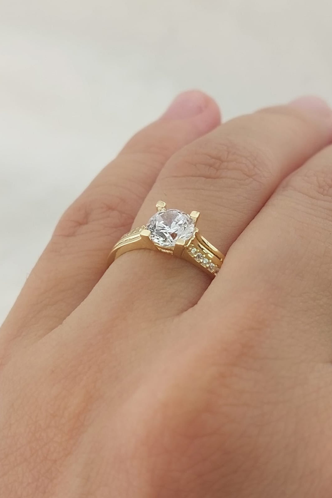 Anillo Compromiso Oro 10k 25617